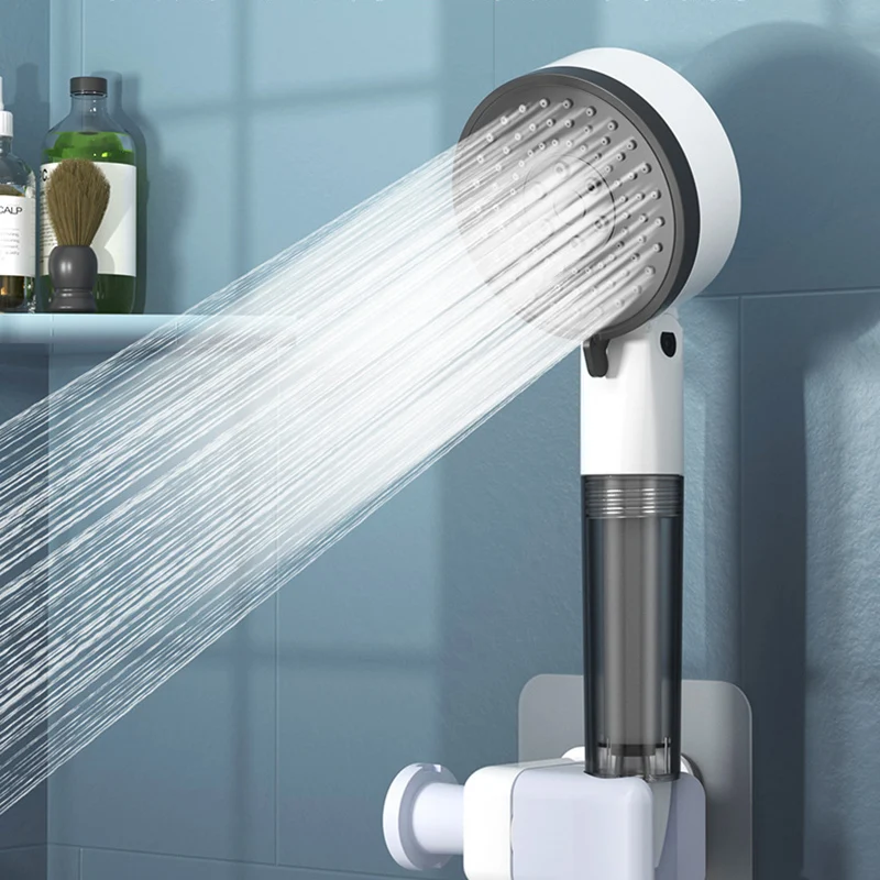 

New Filter Skin Beautifying Booster Shower Head One-button Water Stop Home Bathroom Shower Head Handheld Shower Set