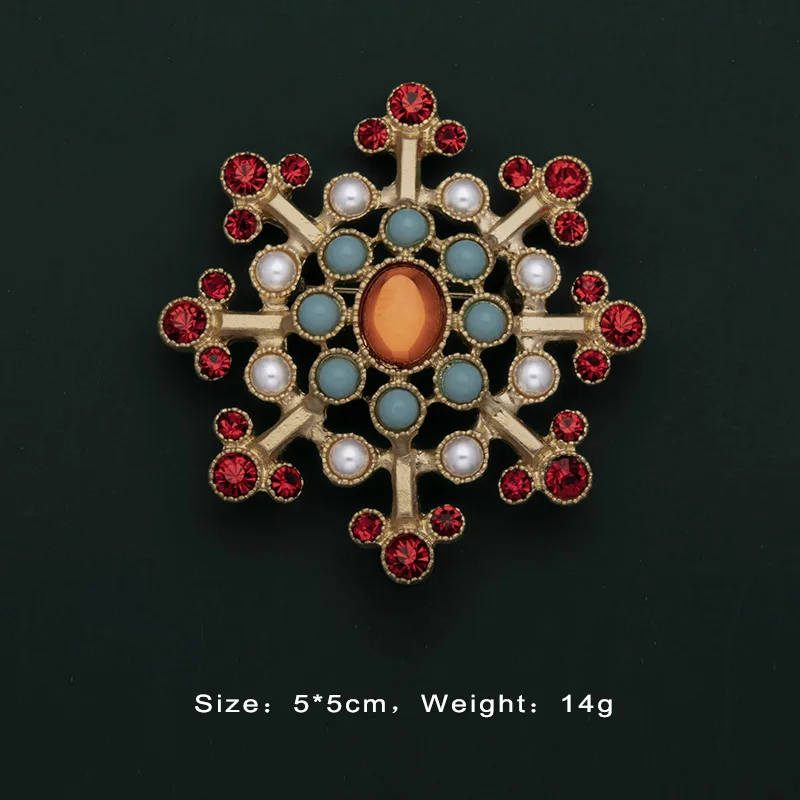 Barock Vintage Gold Farbe Kristall Perlen Pin Broschen Edelstein Hohl Geometrische Rechteck Brosche Kragen für Frauen Schmuck