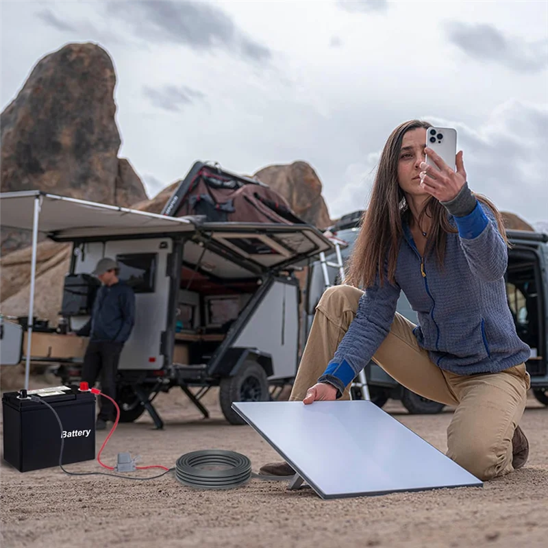 AB46-For Starlink Mini Compatible، /10FT، كابل طاقة تيار مستمر 18AWG مع حامل فيوز، كابل طاقة البطارية المباشر، مدخل 12 فولت-48 فولت