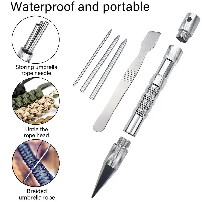 Marlin Spike Knotters Tool Marlin Nail Untie Tool Stainless Steel DIY Tools Waterproof Portable For Paracord
