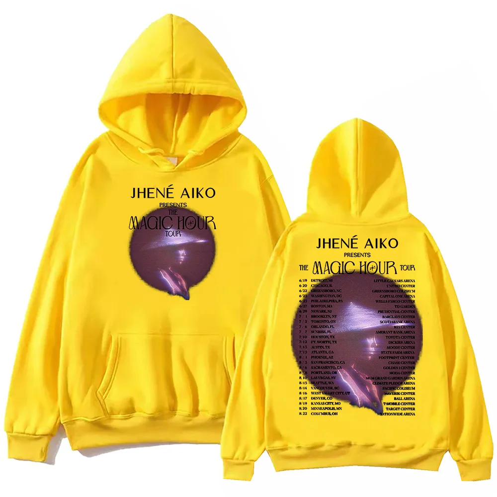 Jhene Aiko The Magic Hour 2024 Tour felpa con cappuccio Unisex Harajuku Pullover top felpe con cappuccio a maniche lunghe Muisc Tour Fans Gift