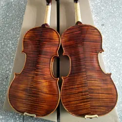 Italian retro brown Handmade Violin 4/4 3/4 Stradivari aldult Student Beginner Tiger Maple Violin musical instrument with case