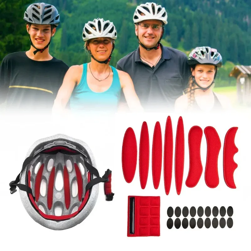 1Set 27Pcs Universal Helmet Foam Padding Kit Replacement Inner Pads For MTB Motorcycle Cycling Helmet