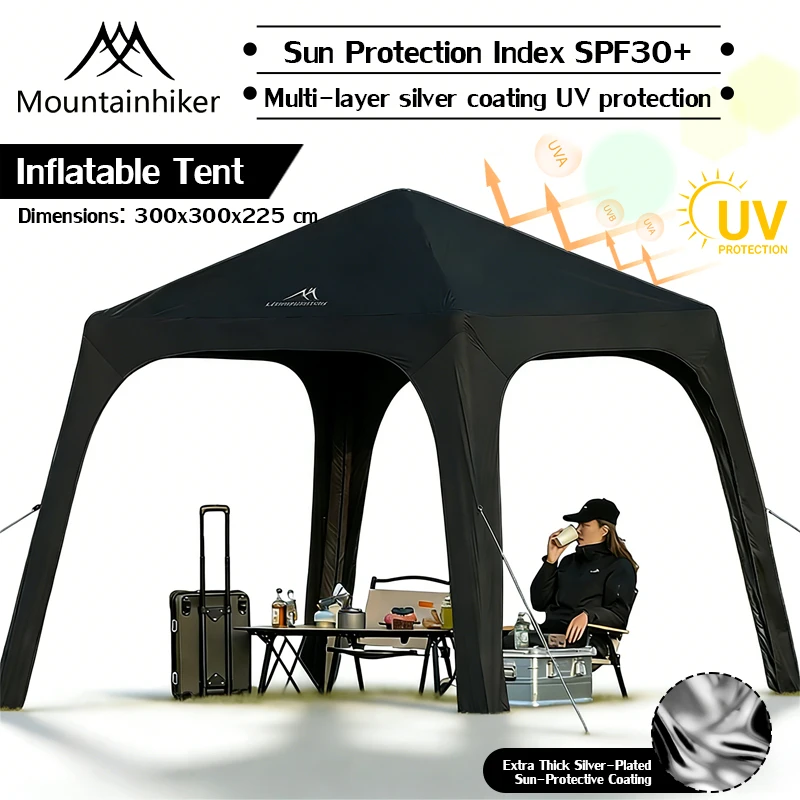 Inflatable Dome Tent, Large Air Camping Shelter, Quick Setup Portable Inflatable Igloo Tent for Family Camping, Picnics, Beach