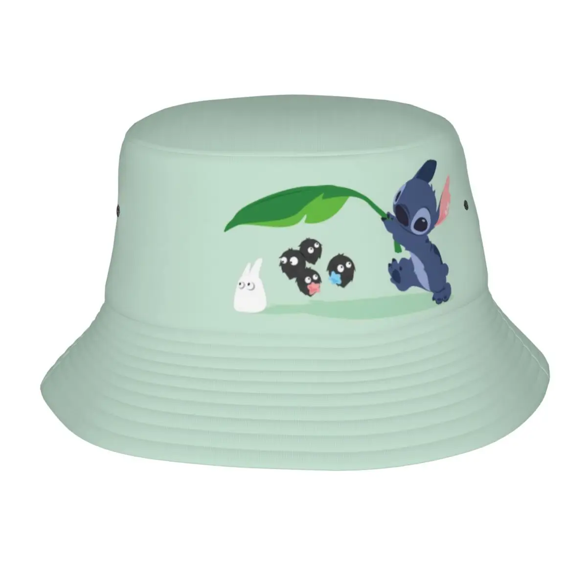 

Custom Funny Friends And Stitchs Anime Beach Bucket Hat Men Women Unisex Adventure Film Summer Fisherman's Hat