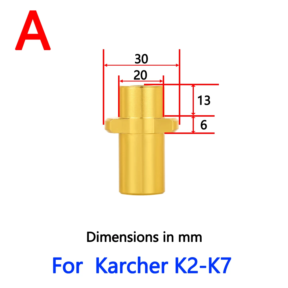 Pressure Washer Gun Bayonet Adapter Snow Foam Lance Hose Adapter High Pressure Foam Gun Nozzle for Karcher Nilfisk  Bosch Huter