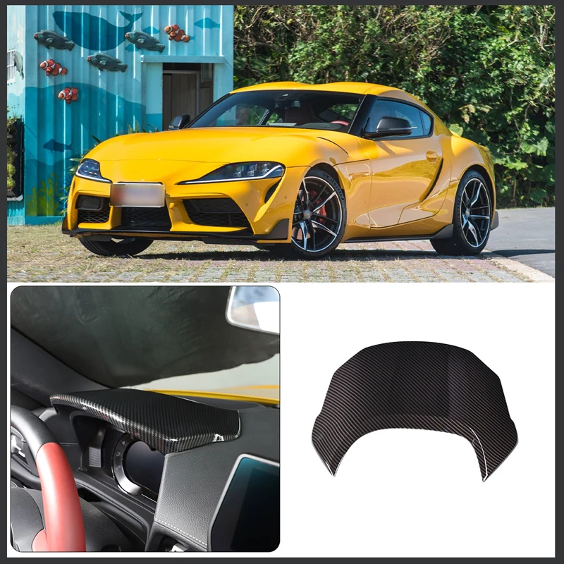 

For 2019-22 Toyota GR Supra A90 ABS Carbon Fiber Style Car Modeling Center Control Dashboard Decorative Cover Sticker Auto Parts