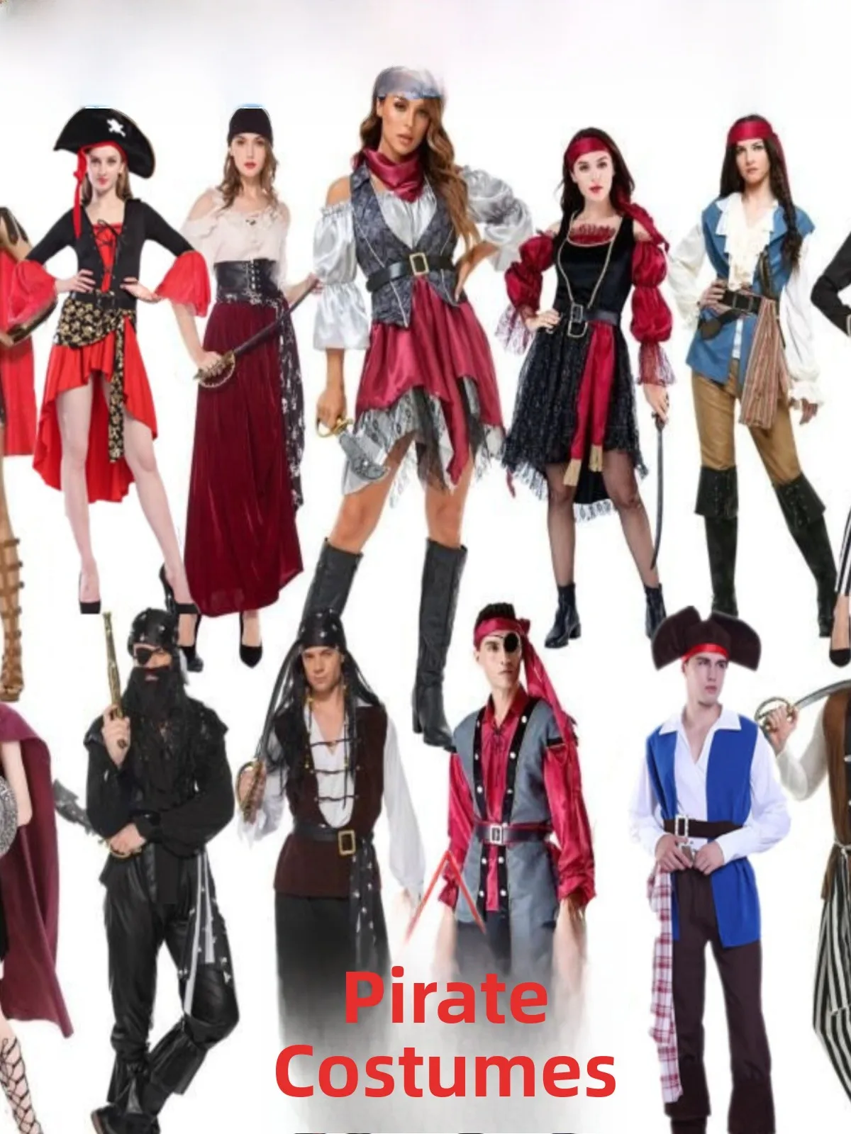 Costume da Halloween per adulti Caraibi Fem Vestito da pirata Ja Sparrow Dance Par Masquerade Fibra di poliestere Ladies Faion