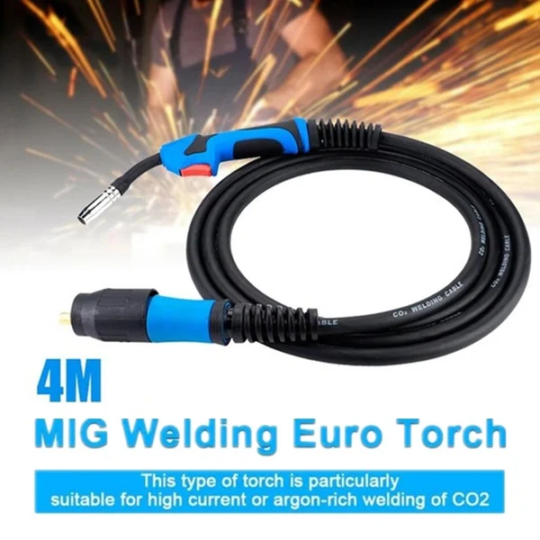 

Сварочная горелка MIG с газовым экраном, фитинговый разъем европейского стандарта, 4 м