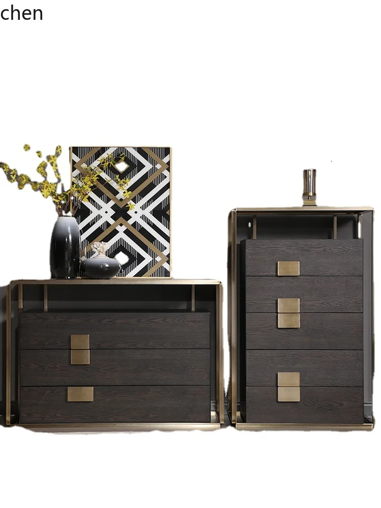 YFY Chest of Drawers  Minimalist Complete Five-Bucket Cabinet Stone Plate Living Room Wall Storage Chest of Drawer