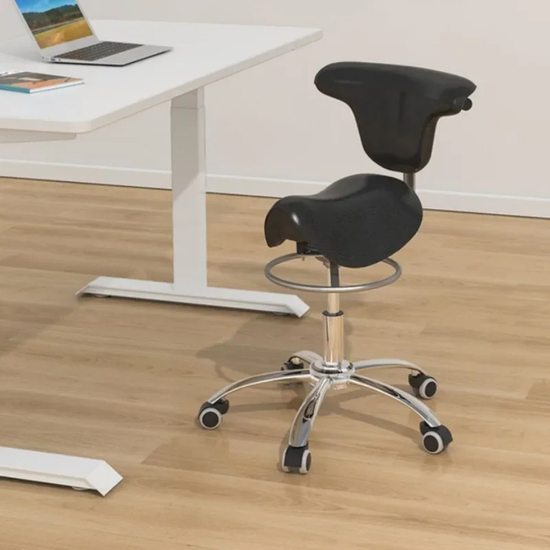 Ergonomic Saddle Chair Lift And Swivel Modern Light Luxury Computer Chair Orthopedic Design Beauty Bar Stool Riding Chair