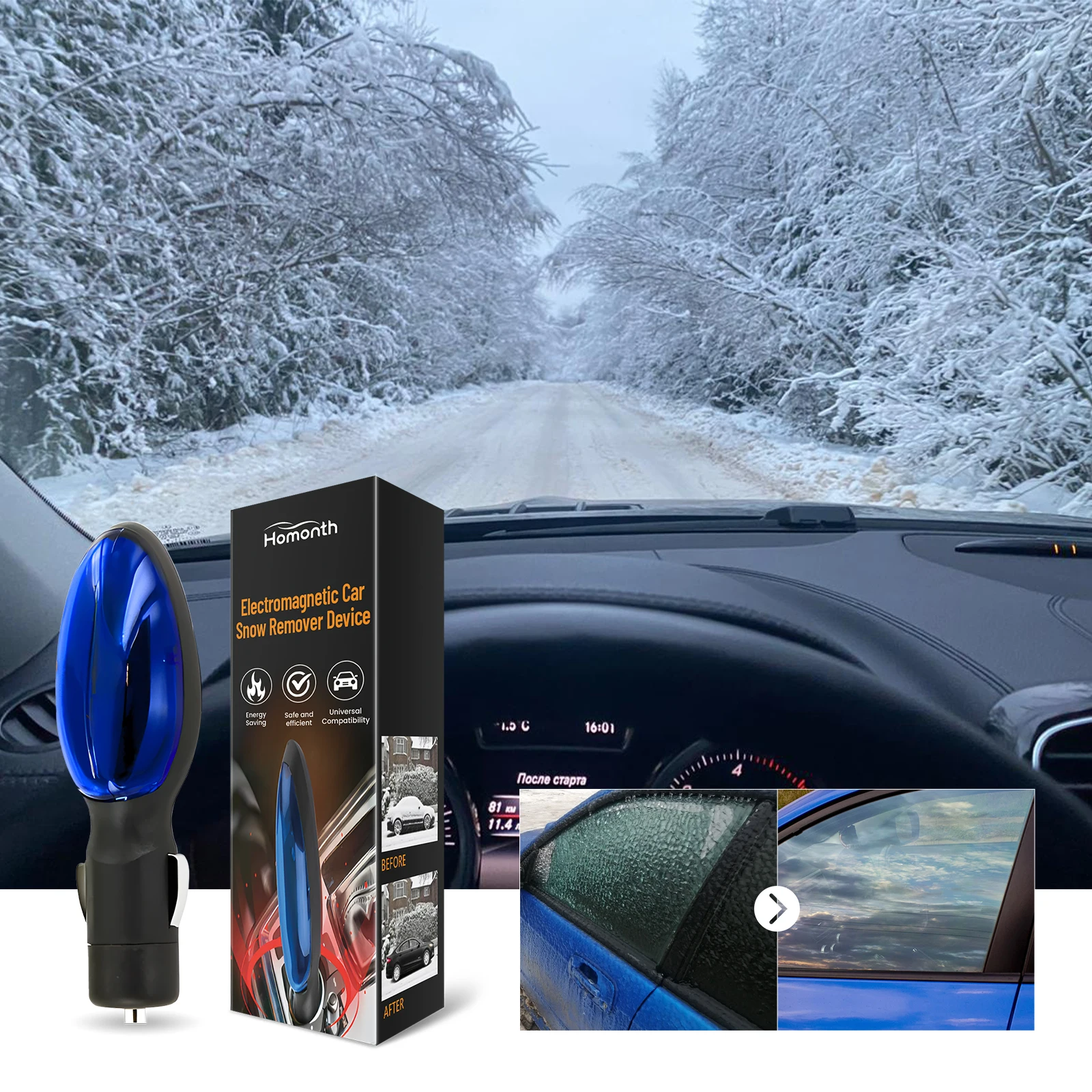 Anti-freezing Device Winter Anti Ice and Snow Cover Car Window Glass Jammer Windshield De-icer Anti-freeze and Anti-snow