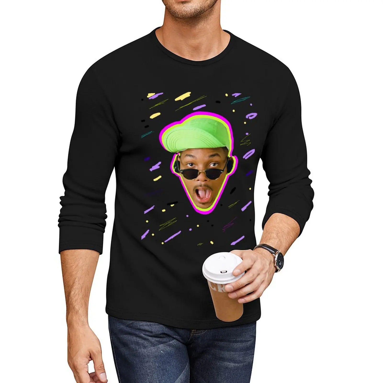 The fresh prince Long T-Shirt man clothes korean fashion heavyweight t shirts for men