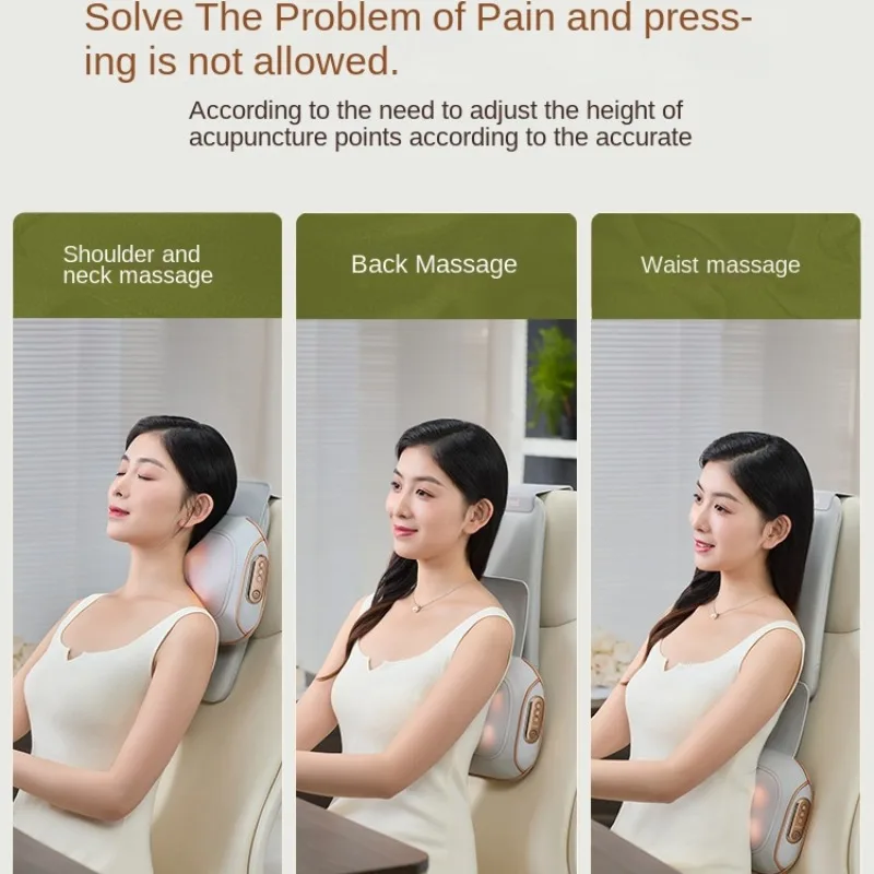 Adjustable Multi-function Pain Relief Back Massagers, Massage Cushion, Kneading Neck Massager Electric Full Body Massage Mats