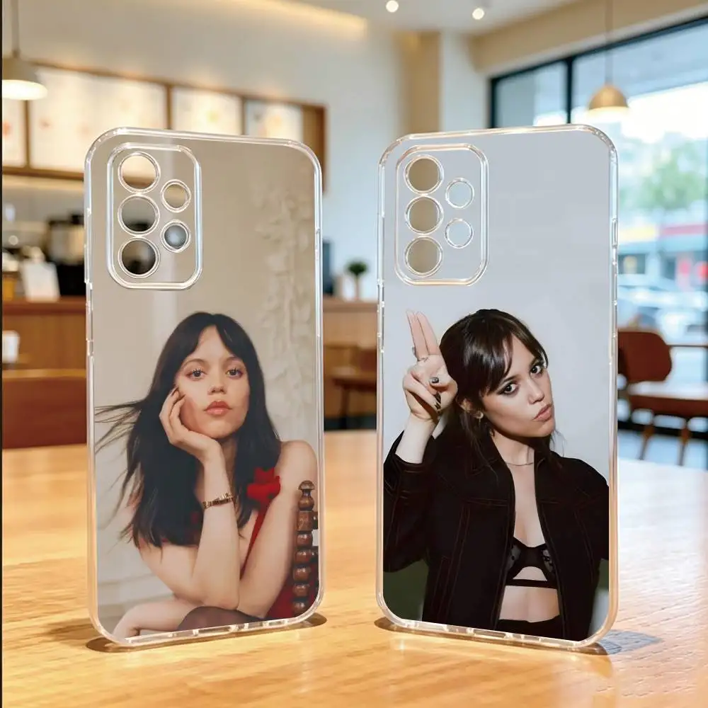j-Jenna Ortega  Phone Case Transparent Silicone Soft For Samsung S25,S24,S21,S22,S23,S30,Ultra,S20,Plus,Fe
