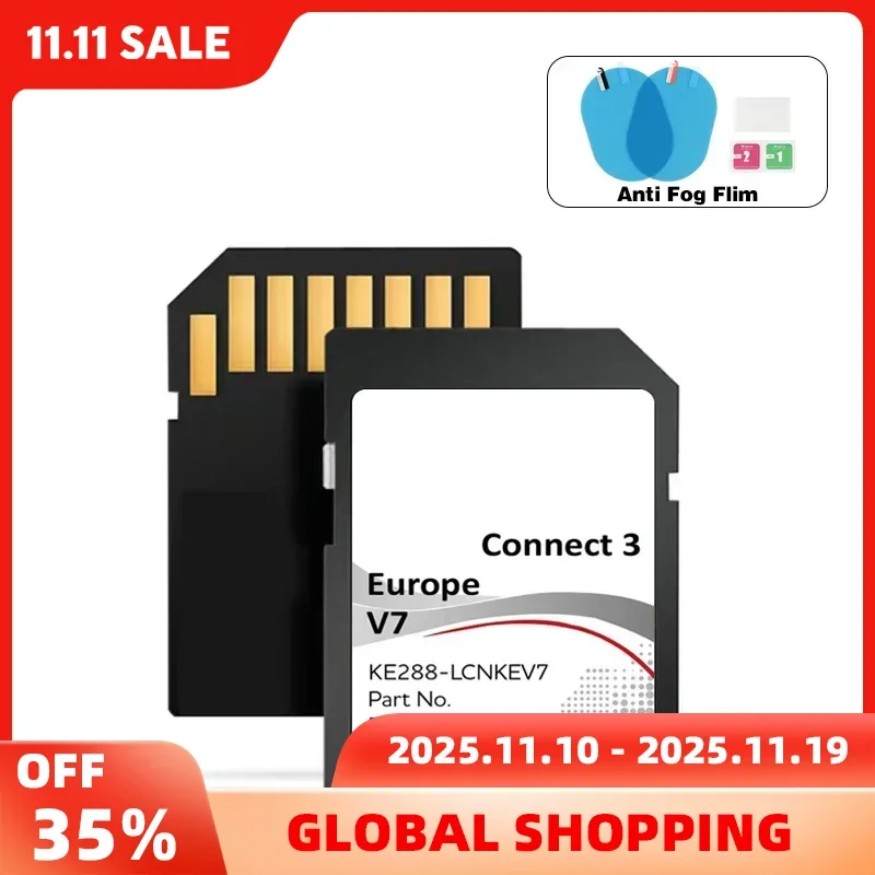 

Newest Connect 3 V7 Sat Nav SD Europr Map Update for Nissan Car Juke Note Leaf with Free Antifog Flim