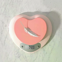 Kitchen Baking Scale Pink Heart-shaped High-Precision Digital Scale 5kg/1g LCD Electronic Balance Measure Tool Kitchen Scale
