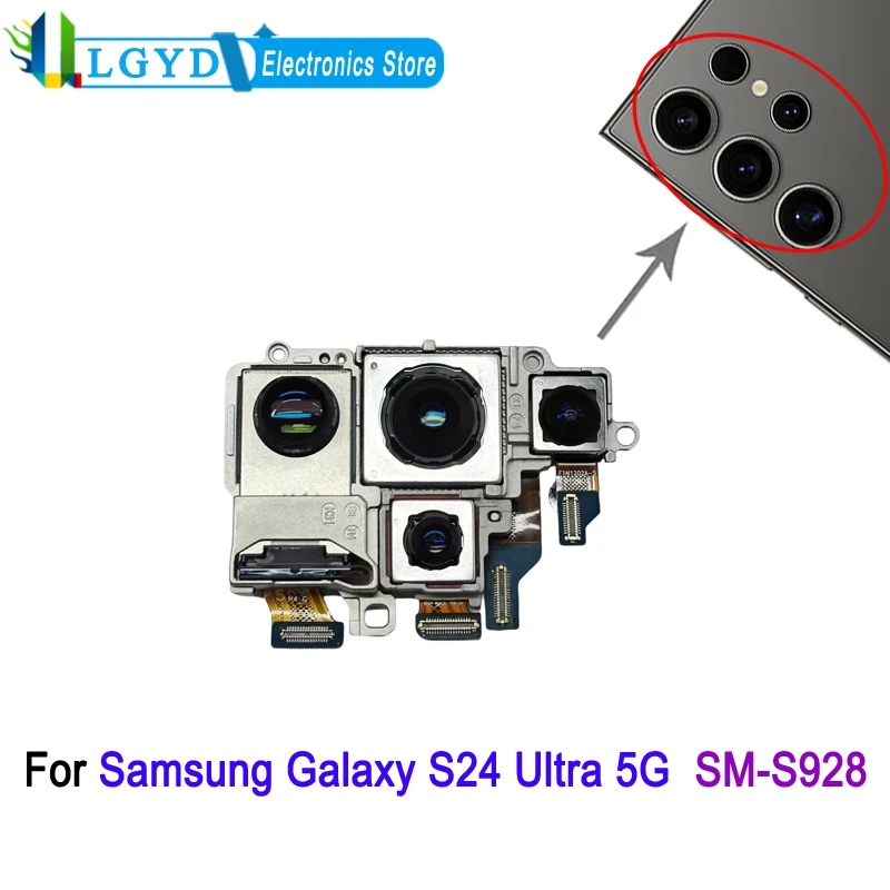 

Набор для задней камеры Samsung Galaxy S24 Ultra 5G SM-S928, телефон + перископ + широкая + Основная задняя камера запасная часть для ремонта