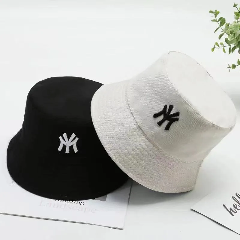 Unisex Letter Embroidery Personality two-sided Bucket Hats Fishermen Caps Outdoor Casual Cap Sunscreen Hat