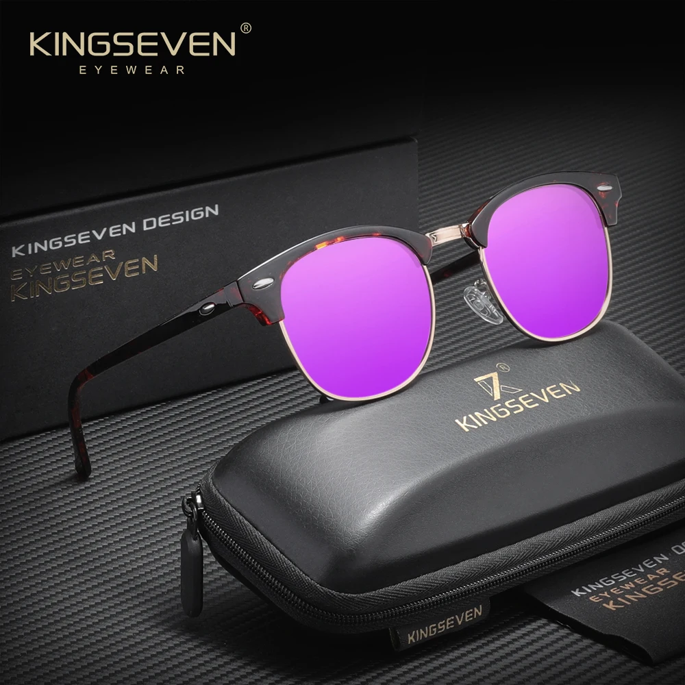 KINGSEVEN Luxe Causale Groot Frame Zonnebril Vrouwen Zonnebrandcrème Mode Gepolariseerde UV400 Bril Outdoor Rijden Legering Brillen