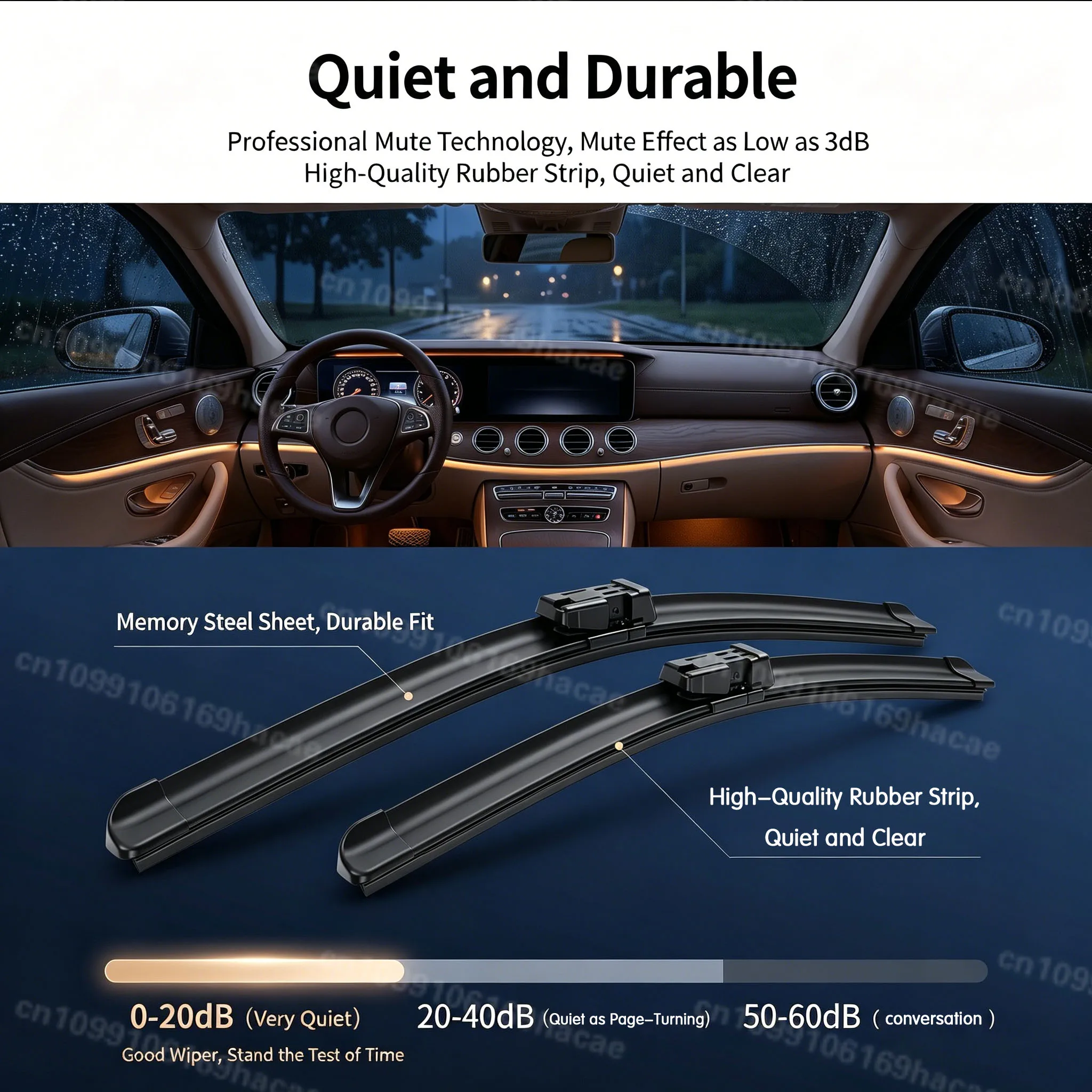 Front Wiper Blades Windshield Windscreen Window 30"+30" Car Accessories For Citroen C4 Grand Picasso / C4 Picasso MK2 2013-2022 view 2