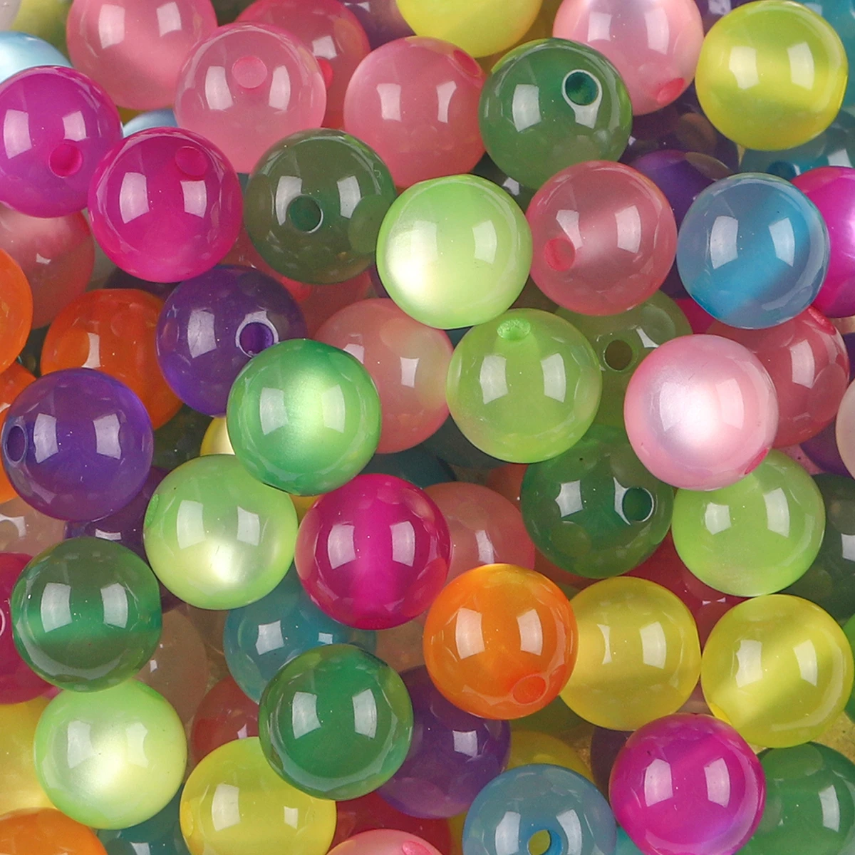 Resin Color Paste - 100 piezas de cuentas redondas de