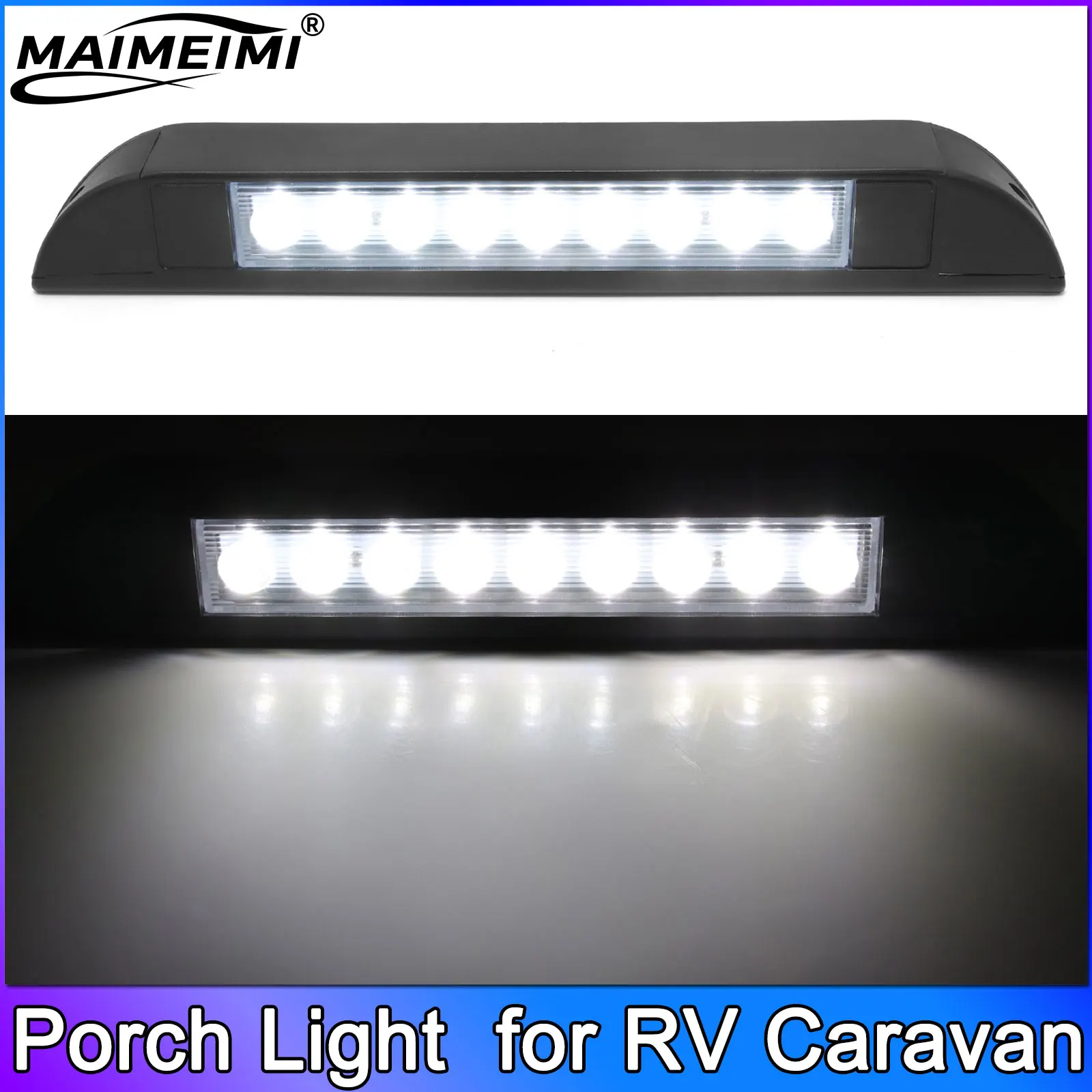 1pc Porch Light  for RV Caravan Interior Wall Lamps Trailer Exterior Lamp 9 LED Awning Lamp Outdoor Camping Light Equipment