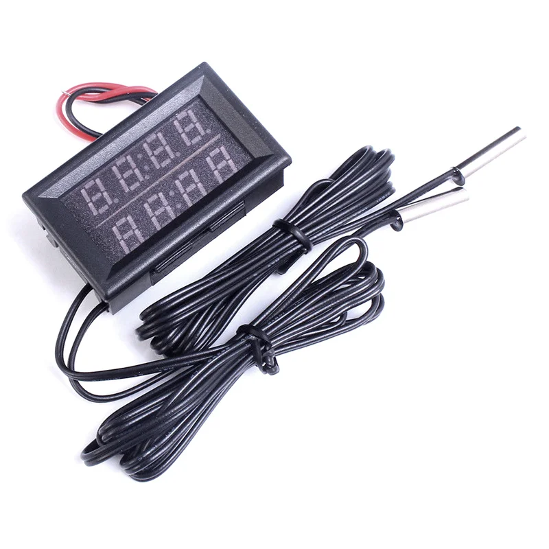 

Dual Red LED Digital Display Thermometer Waterproof Temperature Sensor 0.56 Inch