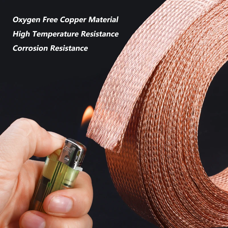 1-20m Pure Copper Tinned Copper Expandable Sleeve 2 4 6 8 10 12 14 16 18 20 25 28mm Copper Braided Shielded Signal Metal Sheath