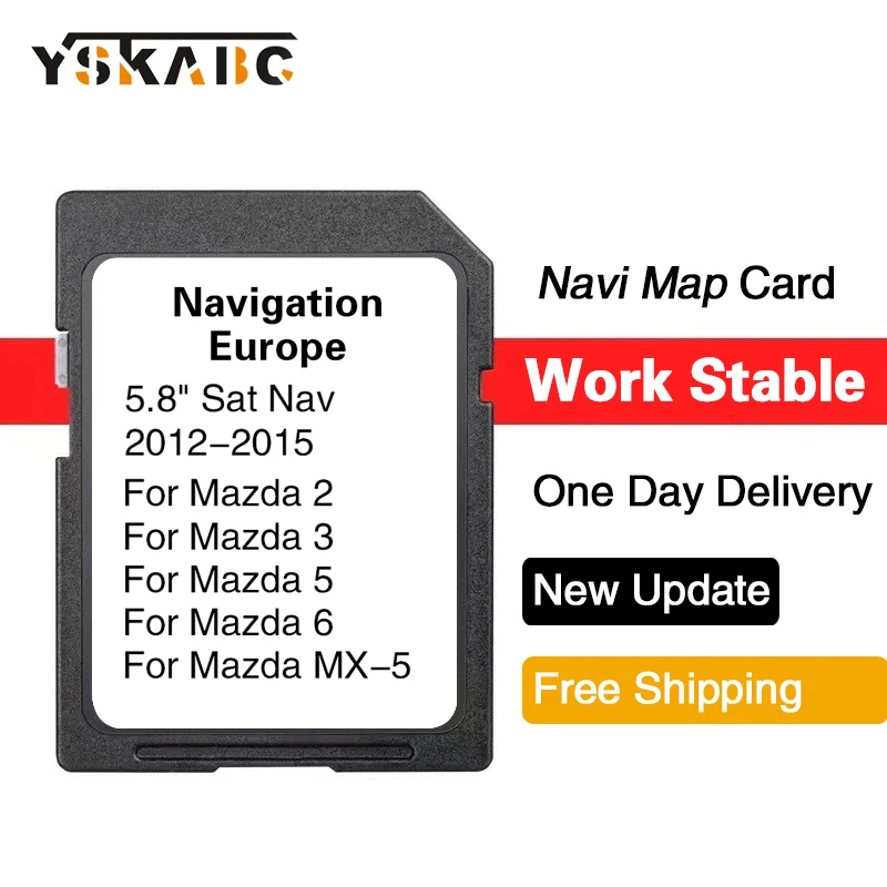 

8GB GPS Update Software AVN1 units Navigation Europe Britain Maps for Mazda 2/3/5/6/MX-5 Car Sat Nav Update SD Memory Card