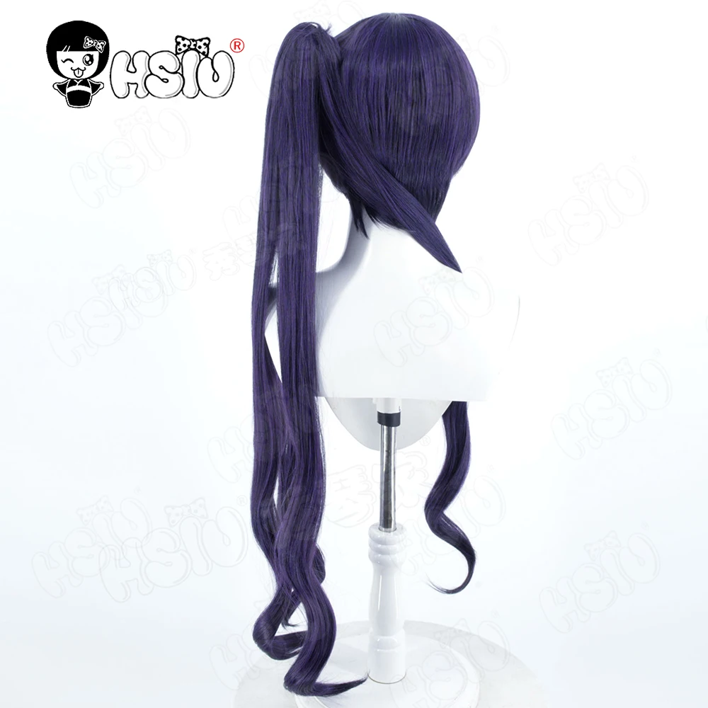 تسوموجي كانو شعر مستعار تأثيري الألياف شعر مستعار اصطناعي 「HSIU」 100 سنتيمتر أسود أرجواني شعر مستعار طويل + غطاء شعر مستعار لعبة متغير باركيد شعر مستعار تأثيري #6