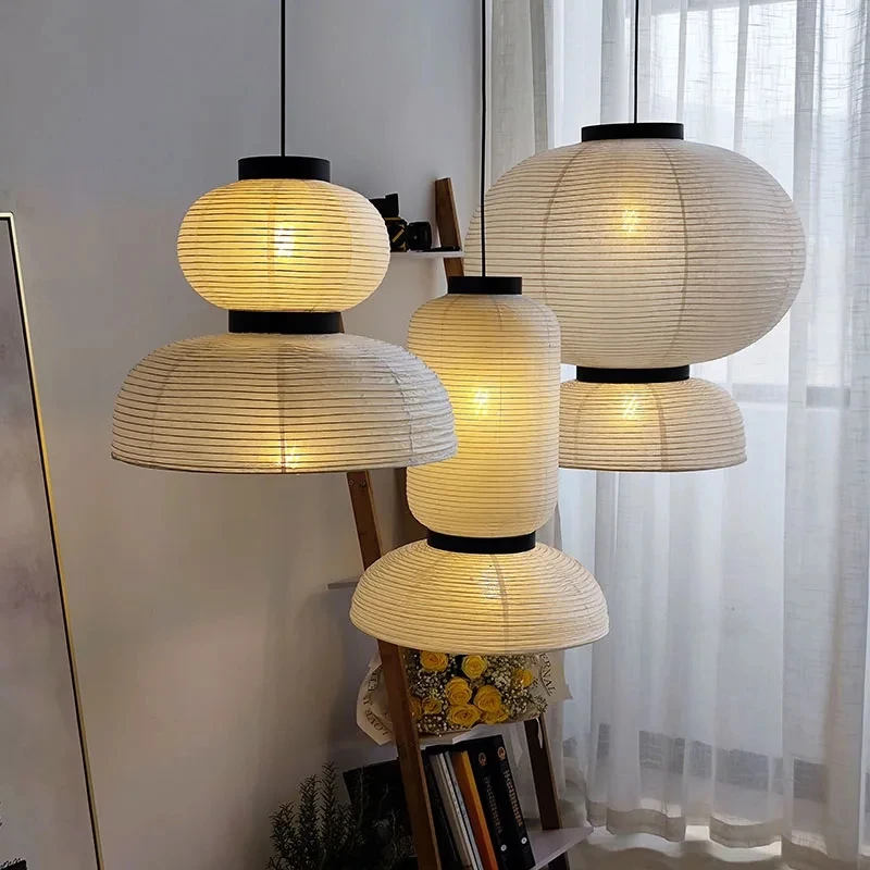 Dänische Designer Reispapier LED Pendel leuchten moderne Laterne Hängelampe Esszimmer Wohnzimmer Modell Kunst Dekor Aufhängung Leuchten