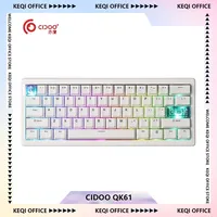 Cidoo Qk61 Mechanical Keyboard Qmk Bluetooth 3-Mode Wireless Hot Swappable Gasket Keyboard Customization Office Gaming Keyboard