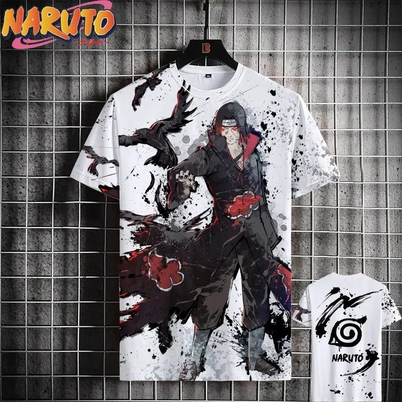 Camiseta Holgada con Estampado 3D de Naruto Uchiha Itachi Sho Organization, Verano 2026, Estilo Urbano Informal Unisex