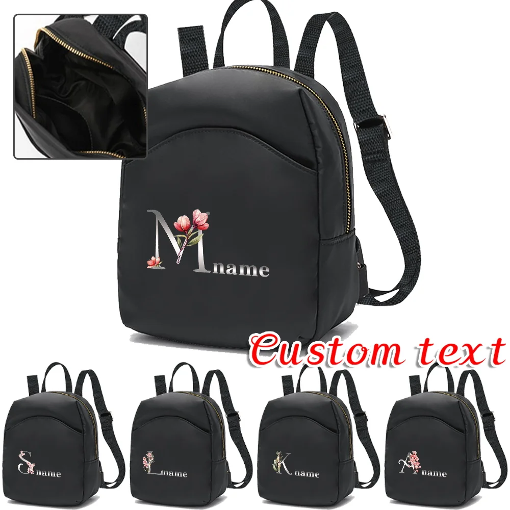 

Personalized Customization Name Casual Backpack Mini Travel Bag Women's Backpack Portable and Durable Commuting Storage Bag