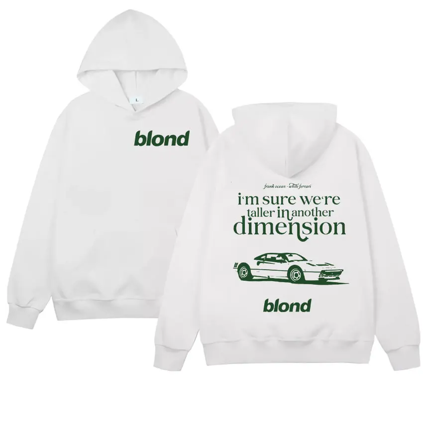 مغني الراب فرانك ألبوم جديد طباعة هوديي الرجال النساء الهيب هوب الأشقر طويلة الأكمام البلوز موضة المحيط المتضخم هوديس الشارع الشهير #4