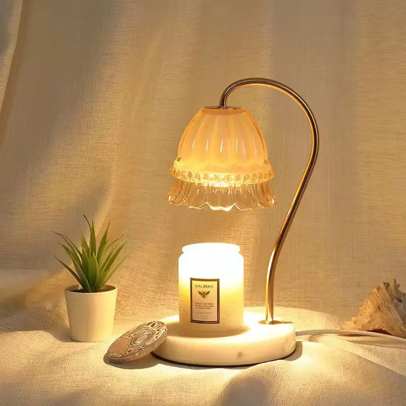 Marble Wax Melt Lamp Beastly Style Tulip Flower Scented Lamp Assisted Melt Candle Lamp Heated Candle Lamp