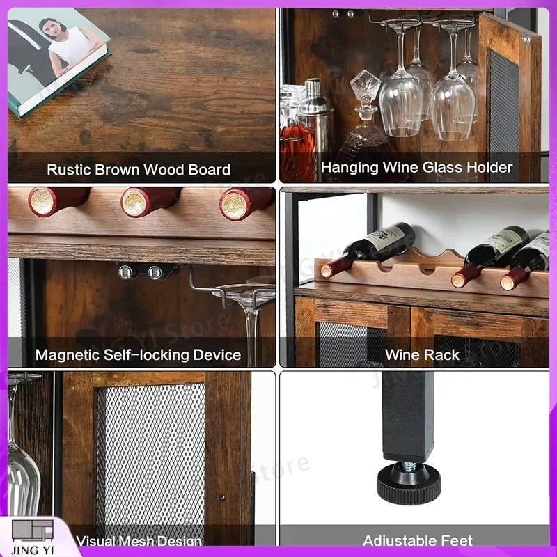 Small Wooden Wine Cabinet with Temperature Control for Home Bar Kitchen Restaurant Wholesale Wine Cooler Storage Rack image 4