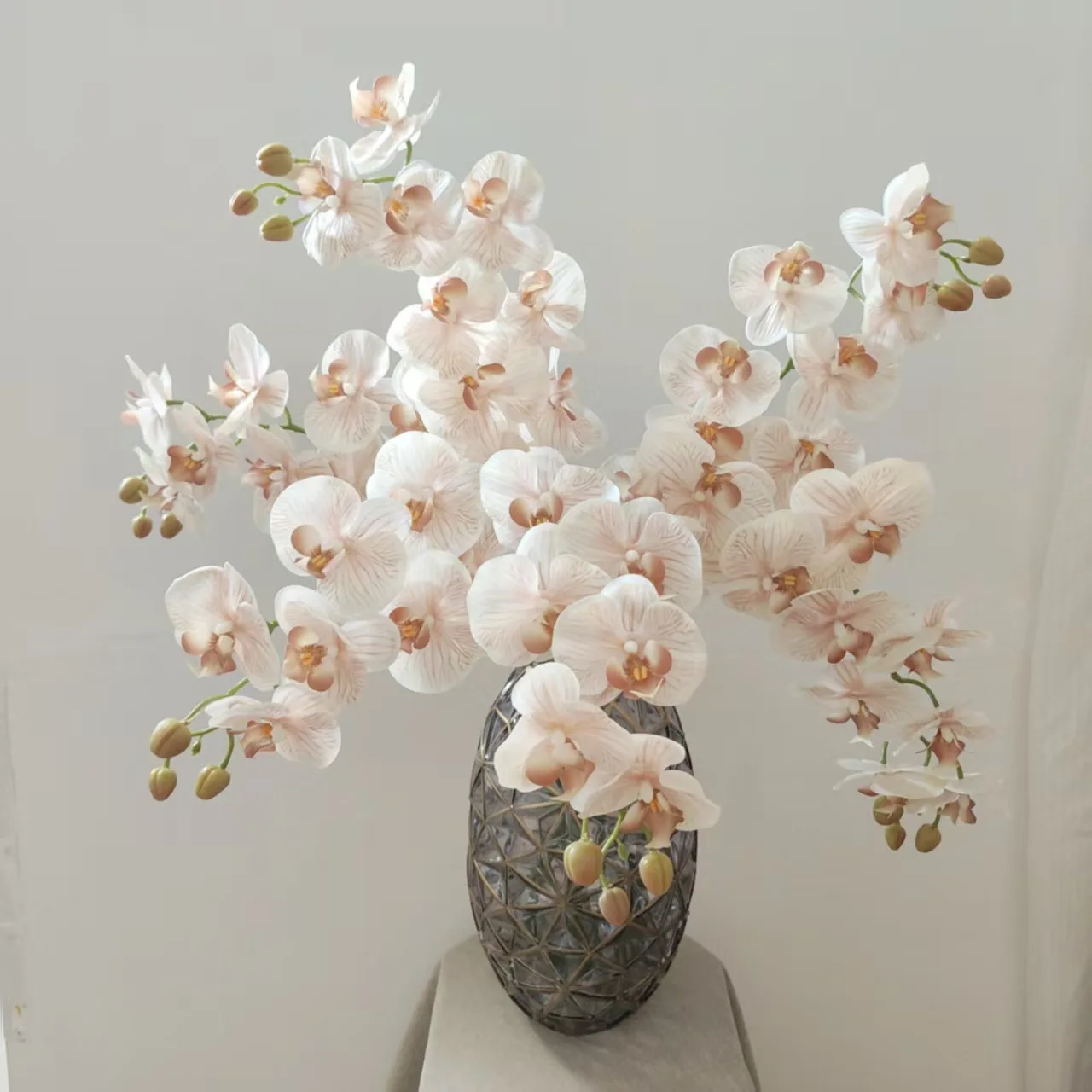 

3Pcs Artificial Latex 9head Phalaenopsis Real Touch Orchids Wedding Decor Background Butterfly Orchid Home Party Table Floral