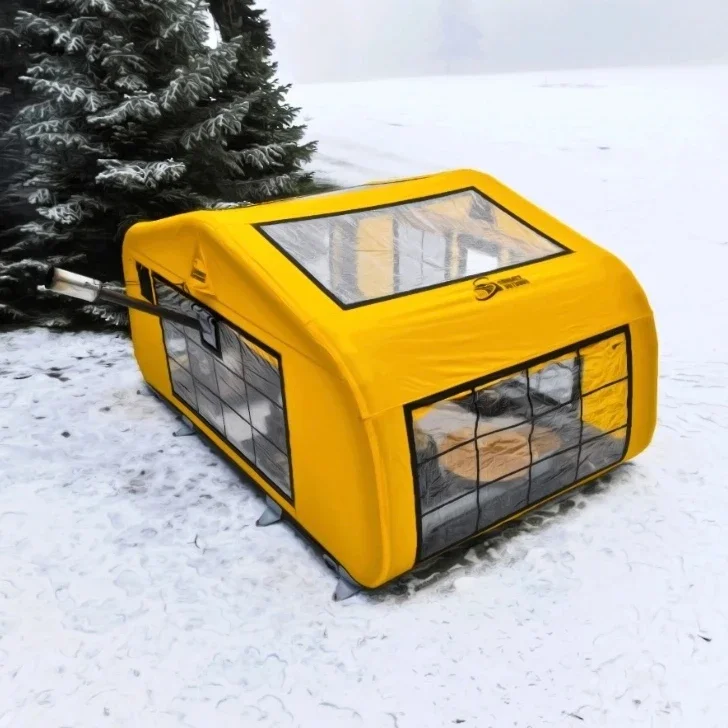 خيمة شتوية قابلة للنفخ مقاومة للماء سريعة التجميع #4