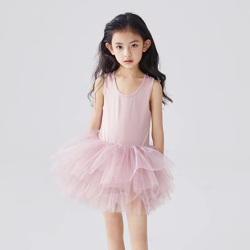 

Summer Sleeveless Dress Girls Baby Ballet Practice Clothes School Festival Dancing Performance Clothes Wholesale