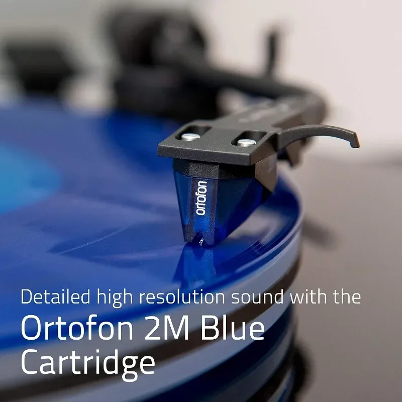 Turntable with Cartridge, Acrylic Platter, Speed Control, and Vibration Isolation - High Fidelity Vinyl Record Player