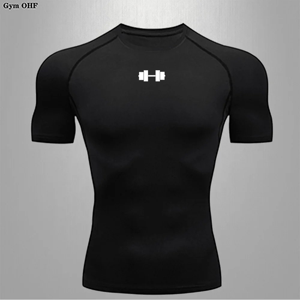 Men Quick Drying T shirt Running Gym Sweatshirt Moisture Absorbing Round Neck Training Lightweight Slim Fit Comfortable T shirts