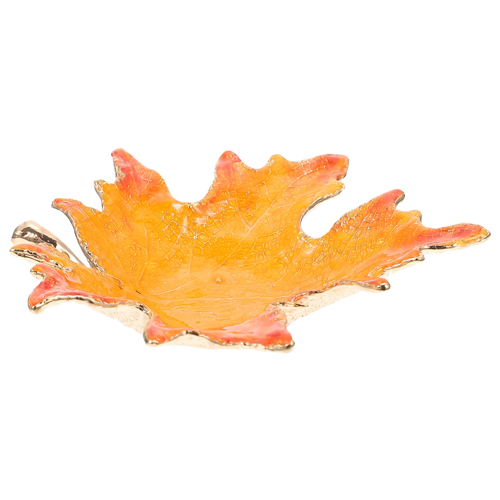 Maple Leaf Shape Jewelry Tray Decorative Jewelry Holder Desktop Storage Plate Durable Desktop Decor Storage Plate