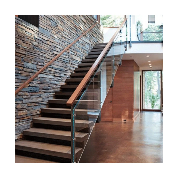 Straight Stairs Antique Style Interior Stairs Villa Design Photos High Quality Aluminum  Metal