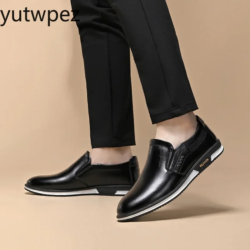Bequeme Loafer Slipper für Herren, rutschfeste Fahrschuhe, hochwertige Herrenschuhe, große Größen, luxuriöse Herren-Lederschuhe – Detail 11