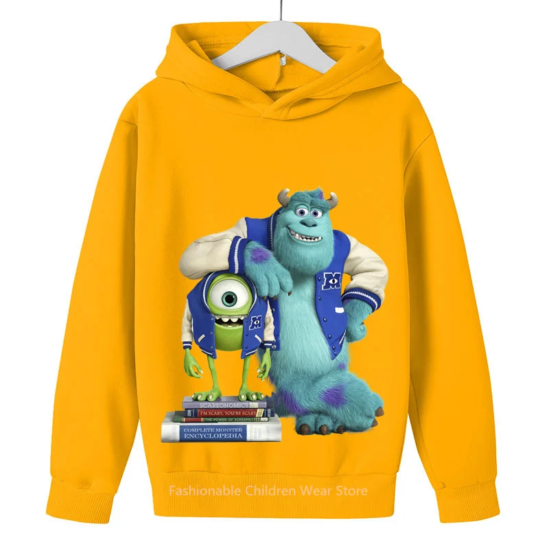 Disney Monsters Inc Hoodie 2024 New Arrival - Adorable Cartoon Print Korean Fashion for Children