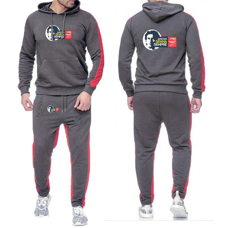 2026-ayrton-senna-print-spring-and-autumn-men's-new-hoodie-sweatpant-casual-daily-solid-color-comfortable-suit