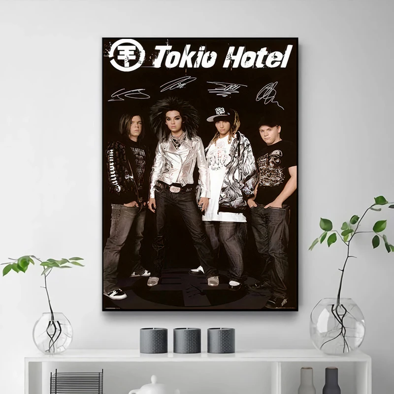 Tokio Hotel Rock Band Poster Gaming Room Decoration Decorative Paintings Posters for Wall Art Home Print Painting on Canvas Home