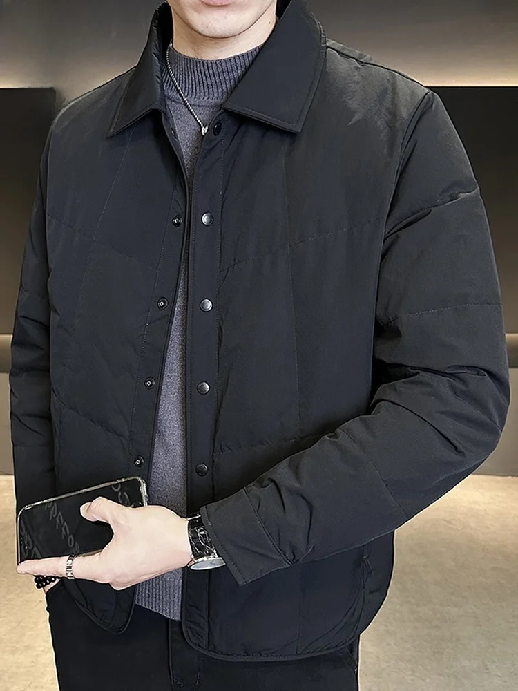 

Мужская пуховая куртка 2025: Новая зимняя коллекция, модная, высококачественная, повседневная, деловая верхняя одежда, стеганое пальто из полиэфирного волокна с наполнителем из пуха